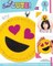 DIY Sew Cute Heart Eye Emoji Kids Beginner Felt Backpack Clip Sewing Kit